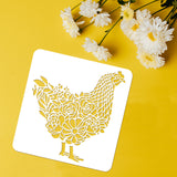 Rooster Pattern Drawing Painting Stencils