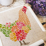 Rooster Pattern Drawing Painting Stencils