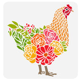 Rooster Pattern Drawing Painting Stencils