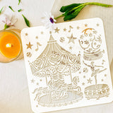 Merry-Go-Round Pattern Drawing Painting Stencils