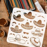 Hat Pattern Drawing Painting Stencils