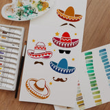 Hat Pattern Drawing Painting Stencils