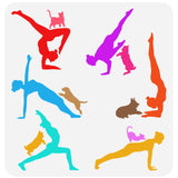 Yoga Pattern Drawing Painting Stencils