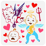 Angel Pattern Drawing Painting Stencils