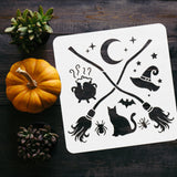 Halloween Themed Pattern Drawing Painting Stencils