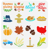 Thanksgiving Day Themed Pattern Drawing Painting Stencils