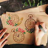 Clock Pattern Drawing Painting Stencils