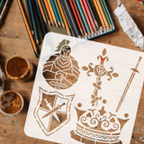 Crown Pattern Drawing Painting Stencils