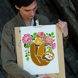 Sloth Drawing Painting Stencils