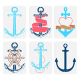 Anchor & Helm Drawing Painting Stencils