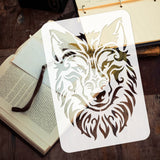 Wolf Pattern Drawing Painting Stencils