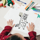 Raccoon Pattern Drawing Painting Stencils