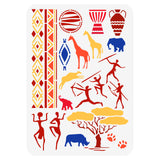 African Tribe Pattern Drawing Painting Stencils