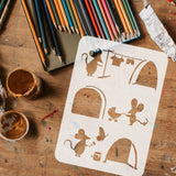 Mouse Pattern Drawing Painting Stencils