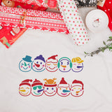 Snowman Pattern Drawing Painting Stencils