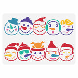 Snowman Pattern Drawing Painting Stencils