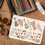 Musical Instruments Pattern Drawing Painting Stencils