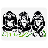 Monkey Drawing Painting Stencils