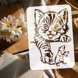 Cat Shape Drawing Painting Stencils