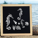 Sea Horse Drawing Painting Stencils