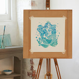 Mermaid Pattern Drawing Painting Stencils