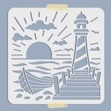 Lighthouse Pattern Drawing Painting Stencils
