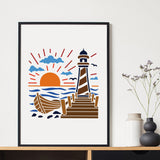 Lighthouse Pattern Drawing Painting Stencils