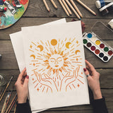 Sun Pattern Drawing Painting Stencils
