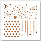 Star Pattern Drawing Painting Stencils