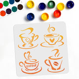 Coffee Pattern Drawing Painting Stencils