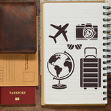 Travel Themed Drawing Painting Stencils