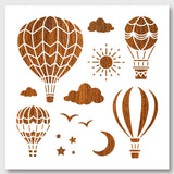 Hot Air Balloon Pattern Drawing Painting Stencils
