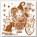 Women Pattern Drawing Painting Stencils