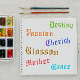 Word Drawing Painting Stencils