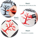 Halloween Pattern Drawing Painting Stencils