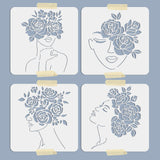 Women Pattern Drawing Painting Stencils