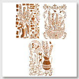 Lavender Pattern Drawing Painting Stencils