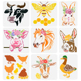 Horse & Cow & Duck & Bees Drawing Painting Stencils