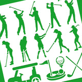 Golf Pattern Drawing Painting Stencils