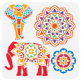 Elephant Pattern Drawing Painting Stencils