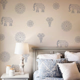 Elephant Pattern Drawing Painting Stencils