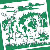 Cattle Pattern Drawing Painting Stencils