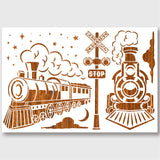 Train Pattern Drawing Painting Stencils