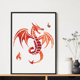 Dragon Pattern Drawing Painting Stencils