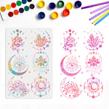 Moon Phase Pattern Drawing Painting Stencils
