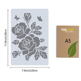 Rose Flower Drawing Painting Stencils