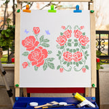 Rose Flower Drawing Painting Stencils
