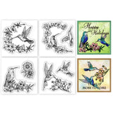 Hummingbird PVC Stamp, 4Pcs/Set