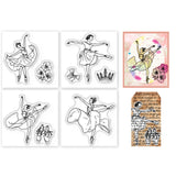 Ballet PVC Stamp, 4Pcs/Set
