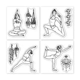Yoga PVC Stamp, 4Pcs/Set